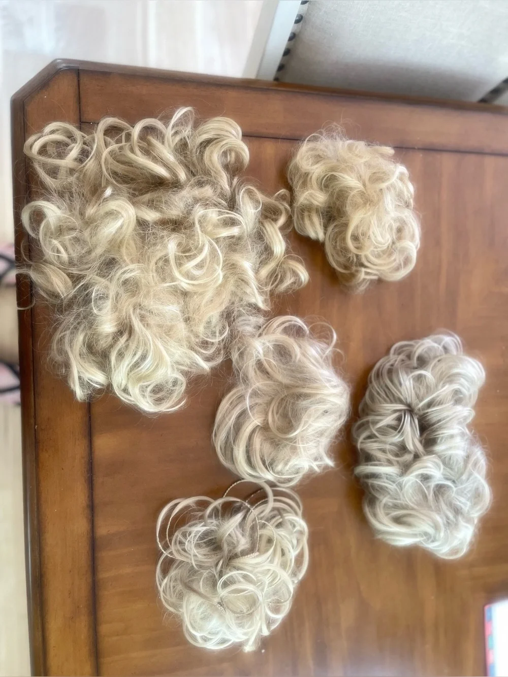 Blonde Curly Hair Extensions - Natural-Look /pony/clip Updo Pieces